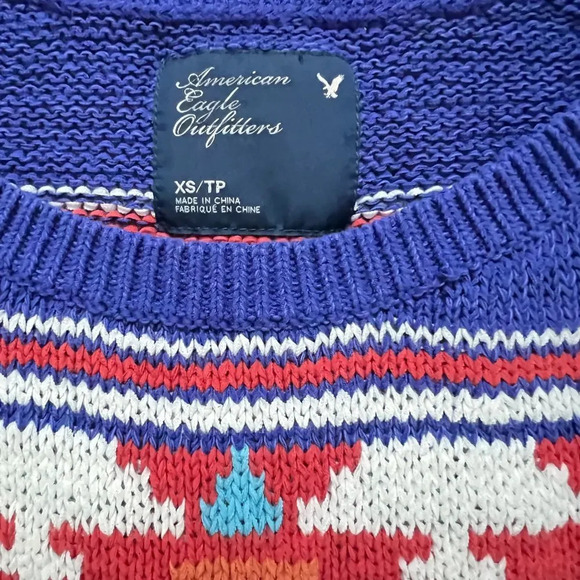 American Eagle Outfitters Sweater Nordic print knitted Size XS - Picture 4 of 5